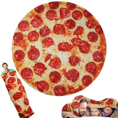 China Manufacturing anti-static whosale soft custom picnic mat beach towel wrap giant portable pizza blanket for sale