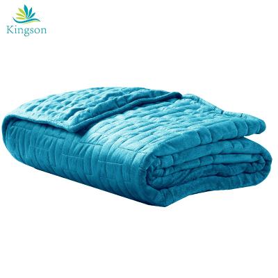 China Flannel Comforter Anti-Static Soothing Therapeutic Minky Blanket Weighted Blanket 5 Pounds For Kids Improve Sleep for sale