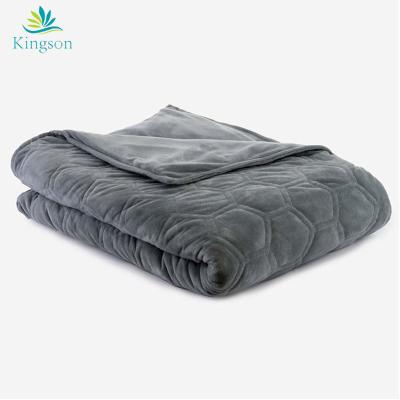 China Anti-pilling KINGSON All Season Soft Cool Weighted Flannel 10lbs 15lbs 48x72 Haevy Blanket Blanket for sale