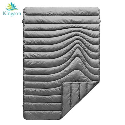 China Gray Waterproof Adults 50x70inch Packable Indoor Outdoor Comforter Blanket For Backpacking for sale