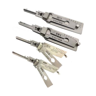 China 100% Original Civil Door Opener Lishi SC1 SC4 KW1 KW5 Lock Pick Tools 2 in 1 for sale