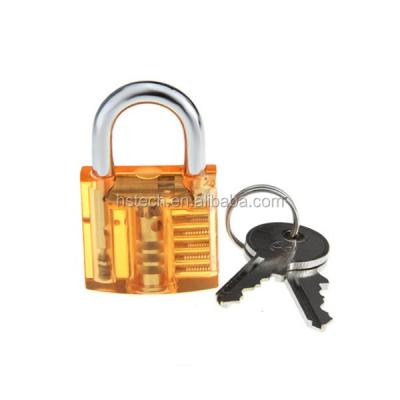 China Locksmith Training Tool Mini Transparent Practice Padlock Training Locksmith Training Skill Beautiful Design Light Yellow for sale