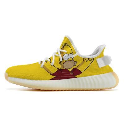 China Fashion Trend Yezzy 350 Style Custom Sneaker MOQ1 Yeezy Rock Real Simpsons 11 Running Shoes Private Booost Design Men and Women for sale