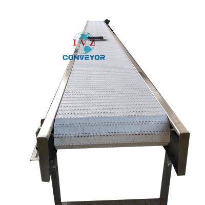 China Food/Beverage/Bags/Boxes/Easy Cleaing Stainless Steel Modular Belt Conveyor For Fresh Fruits Slice With Scraper for sale