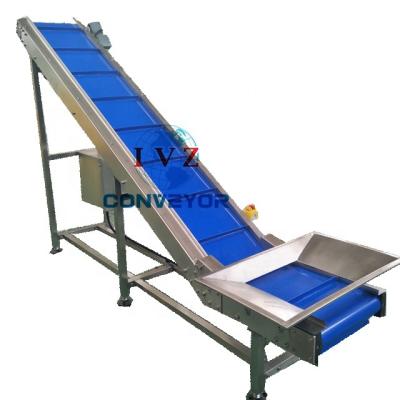 China Food/Beverage/Bags/Boxes/Easy Cleaing Food Grade Inclined Belt Conveyor Belt Conveyor for sale