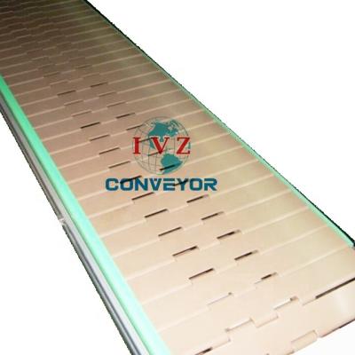 China IVZ Oil Resistant Plastic Top Stainless Steel Chain Conveyor Belt For Bottle Beverage Conveyor for sale