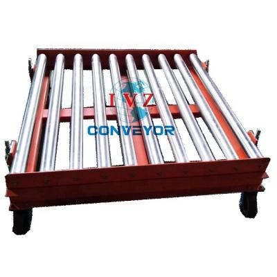 China Food / Beverage / Bags / Boxes / Band Stainless Steel Trolley Roller Conveyor for sale