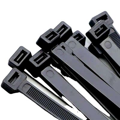 China Plastic Black Self-locking Nylon Cable Tie Strap Fixed Buckle Binding Strap Binding Cable Black Cable for sale