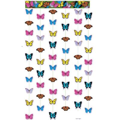 China Paper Party Butterfly Curtains Room Divider Paper Door Curtain for sale