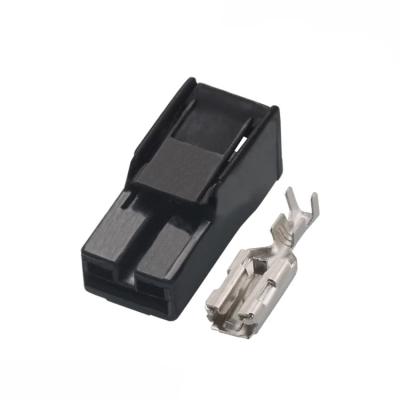 China 1 Pin DJ70110-6.3-21 Black Automotive Connector Female Socket Wire Harness Terminals Auto Connector for sale