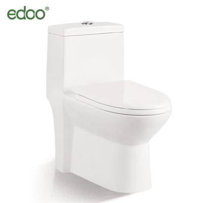 China Double-Flow Siphon WC Toilet Bowl With Strap Hot-selling Dual Flush One-piece Toilet Lavatory for sale