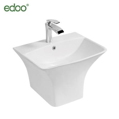 China Sustainable Luxury Square Wall Hung Basin New Design Wall Hung Sink For Middle East Market for sale