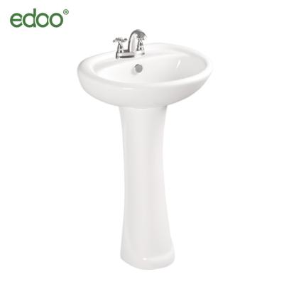 China Popular viable! Ceramic bathroom sanitaryware wash sink bathroom floor pedestal washbasin for sale