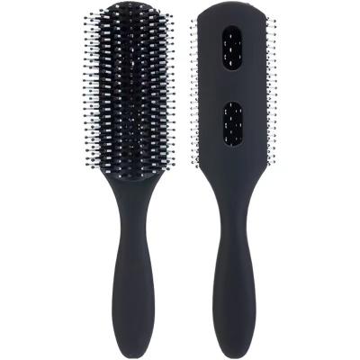 China Salon Barber Styling Cutting Tools New Plastic Static Rows Comb Hairdressing Comb Anti Customized Bling Hot Comb Wooden Handle Paddle Brush for sale