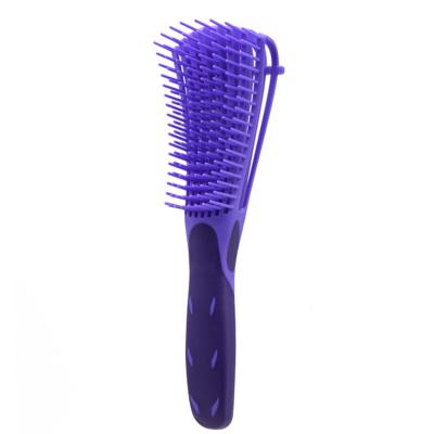 China Rubber Salon Eight-claw Comb Teeth, Custom Hair Massage Salon Handle Duct Hairbrush Massage Comb for sale