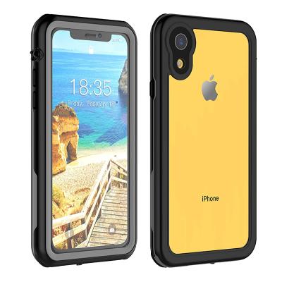 China Snowproof Waterproof Shockproof Dustproof Waterproof Case for iPhone Xr, Clear Full Body Cover Device Built-in Screen Protector Waterproof Phone Case for iPhone Xr for sale