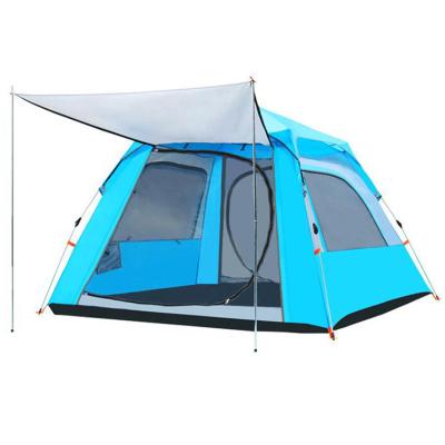 China High Quality Waterpoof 4 Person 2 Doors And 2 Windows Large Family Outdoor Tents Waterproof Camping Tent Sale for sale