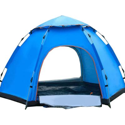 China Waterpoof OEM 5-9 Person Outdoor Camping Automatic Portable Tents Waterproof Hexagonal Fold Stretch Hotel Dome Tent For Family for sale