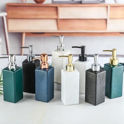 China Customized Sustainable/Eco-friendly/Stocked Logo 350ml Foam Soap Dispenser Bottle Glass Soap Dispenser Liquid Soap Bottle Dispenser With Metal Pump for sale