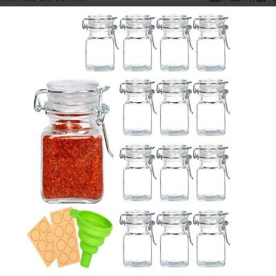 China Viable Customized Seasoning Packing Jar 4oz 120ml Mini Mason Jar Glass Spice Jar Kitchenware Food Storage Jar With Airtight Lids for sale