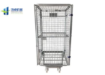 China Collapsible 4 Side Roll Container Trolley 660*420*1300mm For Supermarket for sale