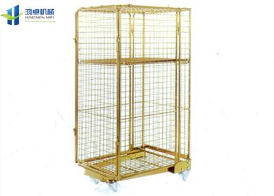 China 4 Caster Wire Cage Trolley Eco - Friendly For Logistics Transport Security for sale