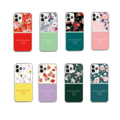 China tecno spark7pro flower phone case shockproof hotselling soft tpu phone cover with flower design for sale