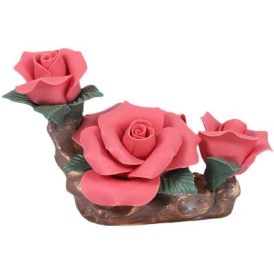 China Creative home ceramic flower excellent fragrance flower simulation ceramic flower Nordic modern home living room decoration for sale