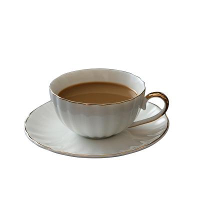 China Viable Nordic Style Factory Wholesale White Custom Ceramic Coffee Cups And Saucers for sale