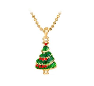 China Christmas gifts fashionable personality product Christmas tree necklace manufacturers supply simple dangling stock from Europe and America for sale