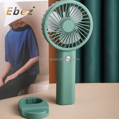 China Outdoor Fan Mini Electric Hand Fan Mini Portable Handheld Fan Rechargeable Phone Holder 500mah Big Battery for sale