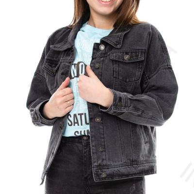 China 2021 Style Viable Vintage Denim Oversized Black Jacket for sale