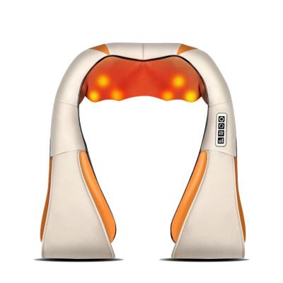 China Electric Deep Neck Massager Neck Heating Tissue Smart Shiatsu Neck Shoulder Infrared Kneading Massager for sale