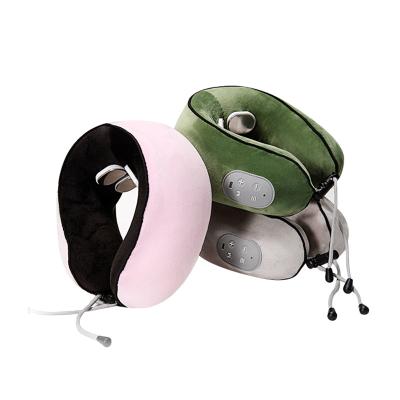 China Neck Neck Massage U Shaped Kneading Travel Rest Rechargeable Electric Shiatsu Neck Massage Pillow for sale