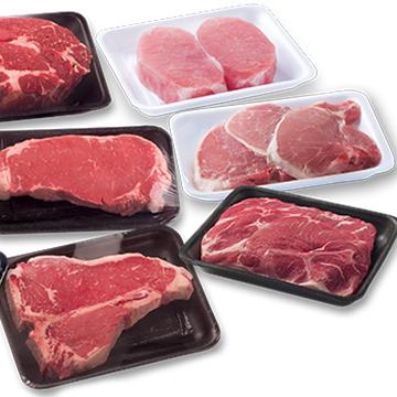 China Disposable PP Plastic Vegetable Food Fruit Packaging Plastic Trays Supermarket Packaging For Meat for sale