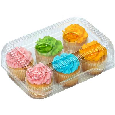 China 50 Pcs Recyclable Hot Selling Transparent Cake Dome Container For Cupcake for sale