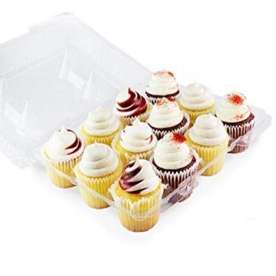 China Recyclable disposable plastic PET cake container for cake barkey deseert nuts for sale