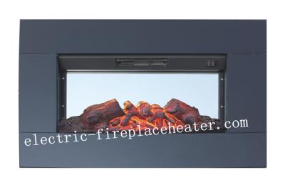 China Black Remote Control Wall Mounted Electric Fireplace Heater Chimneyfree Media Electric Fireplace for sale