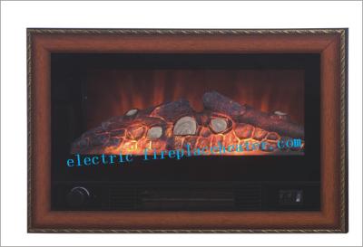 China Luxury Black Indoor Home Decorators Electric Fireplace With Steel Body for sale