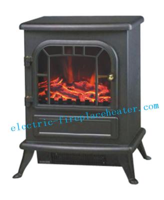 China Decorative Black Classic Flame Electric Fireplace Log Effect Electric Stove for sale