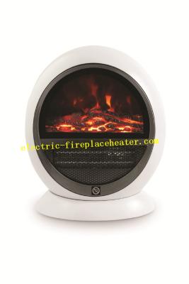 China Stylish White Desktop PTC Indoor Electric Fireplace With Tip Over Switch for sale