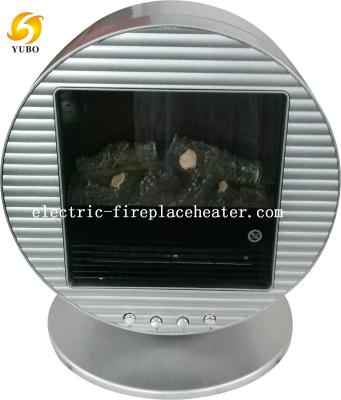 China Round Portable Chimney Free Mini Electric Fireplace Log Effect Electric Stove for sale