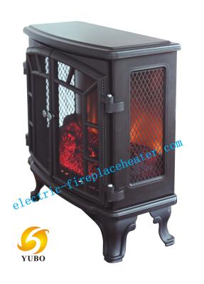 China ABS Black Chimneyfree Media Electric Fireplace 3D Flame Electric Fireplaces for sale