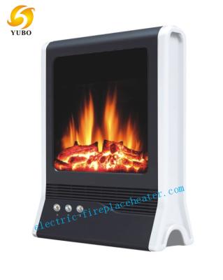 China Log Flame Effect Black And White Electric Fireplace Stove Heater CE / GS / ROHS for sale