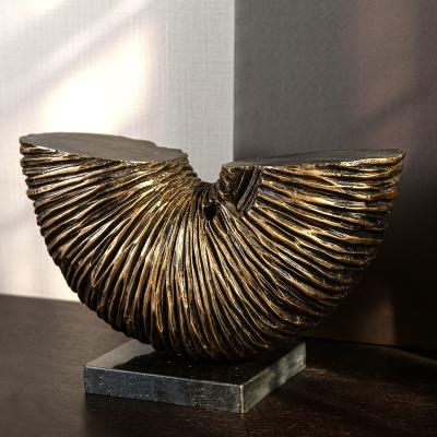 China China Semicircle Sculpture Resin Imitate Antique Brass Crafts Luxury Decorations for sale