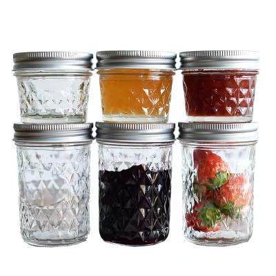 China Wholesale Airtight Clear Glass Clear Glass Jar Stocked Food Container Mason Jar Storage With Interchangeable Lid for sale