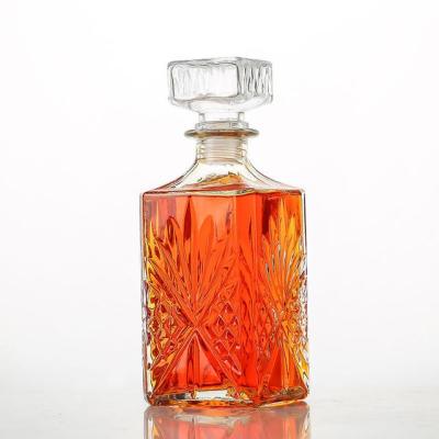 China Wholesale Empty Wine Glass Bottle Whiskey Decanter Brandy Food Storage Decanter Alcohol Food Whiskey for sale