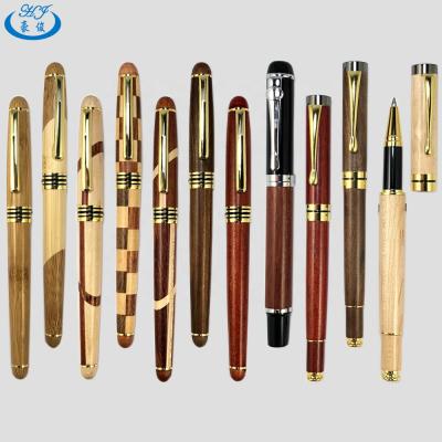 China Normal Factory Supply No MOQ Best Bamboo Roll Pen Sign Solid Wood Pen The Logo for sale