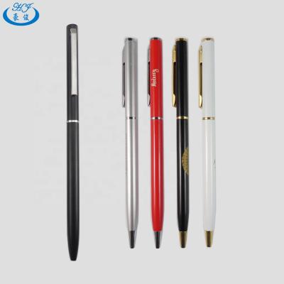 China Best Selling Manufacture Best Selling Cheap Slim Metal Customized Pen Twist Slim Hotel Pen for sale