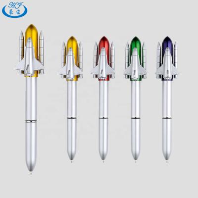 China Logo Plastic Rocket Style Ballpoint Customized Creative Pen Aircraft Pen Creative Pen for sale